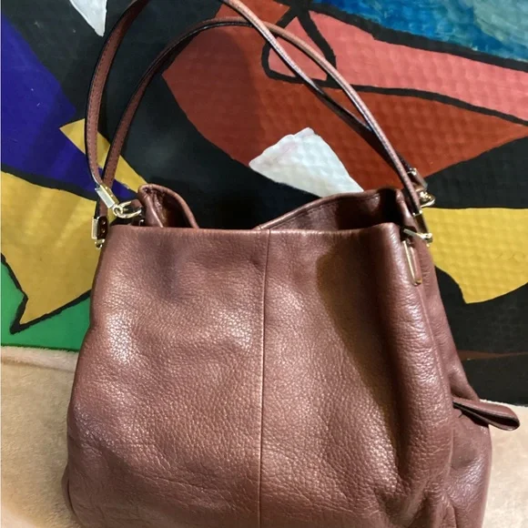 Coach Rich Brown Leather Shoulder Bag - Picture 2 of 6